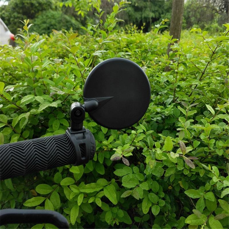 Rétroviseur de vélo électrique pour trottinette, grand angle, convexe, réflecteur arrière, miroir de modification, rétroviseur de trottinette réglable en verre, compatible avec le vélo.