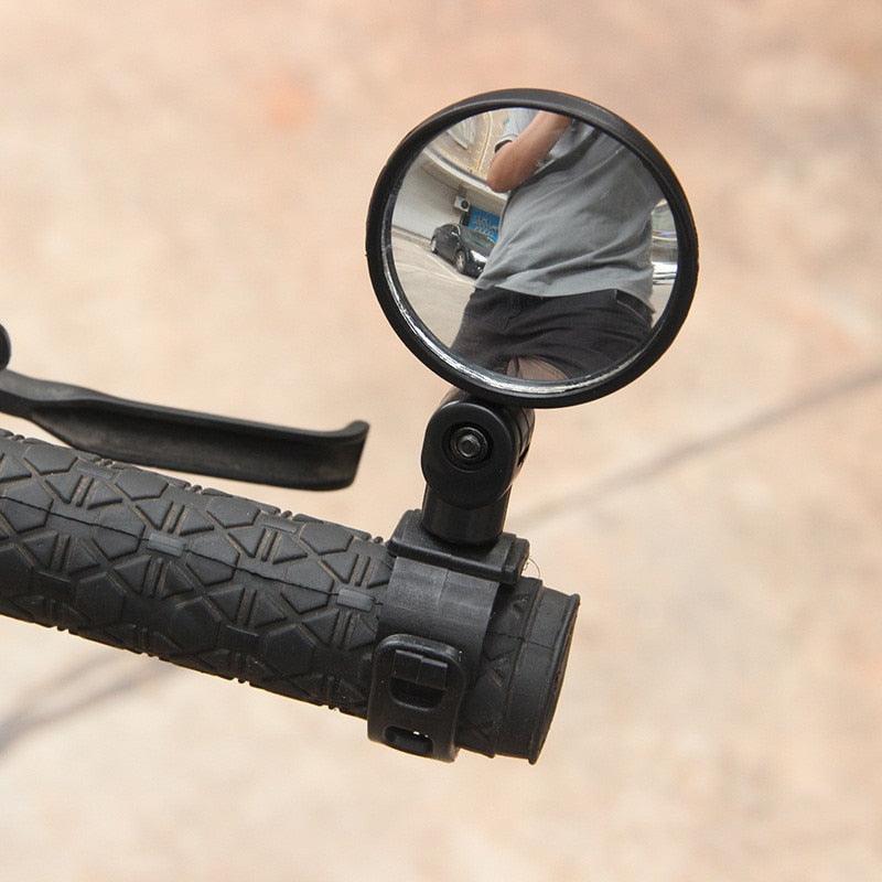 Rétroviseur de vélo électrique pour trottinette, grand angle, convexe, réflecteur arrière, miroir de modification, rétroviseur de trottinette réglable en verre, compatible avec le vélo.