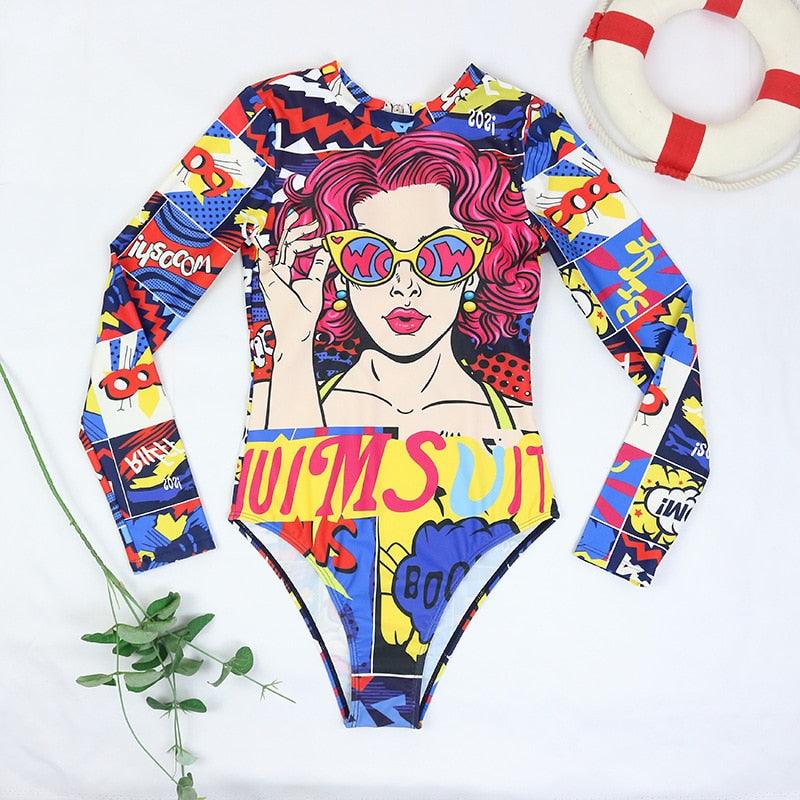 Maillot de bain de surf pour femme Bikini manches longues Maillot de bain imprimé tigre Push Up Maillot de bain d'été deux pièces Rash Guard de surf Bikini manches longues Ensemble maillot de bain