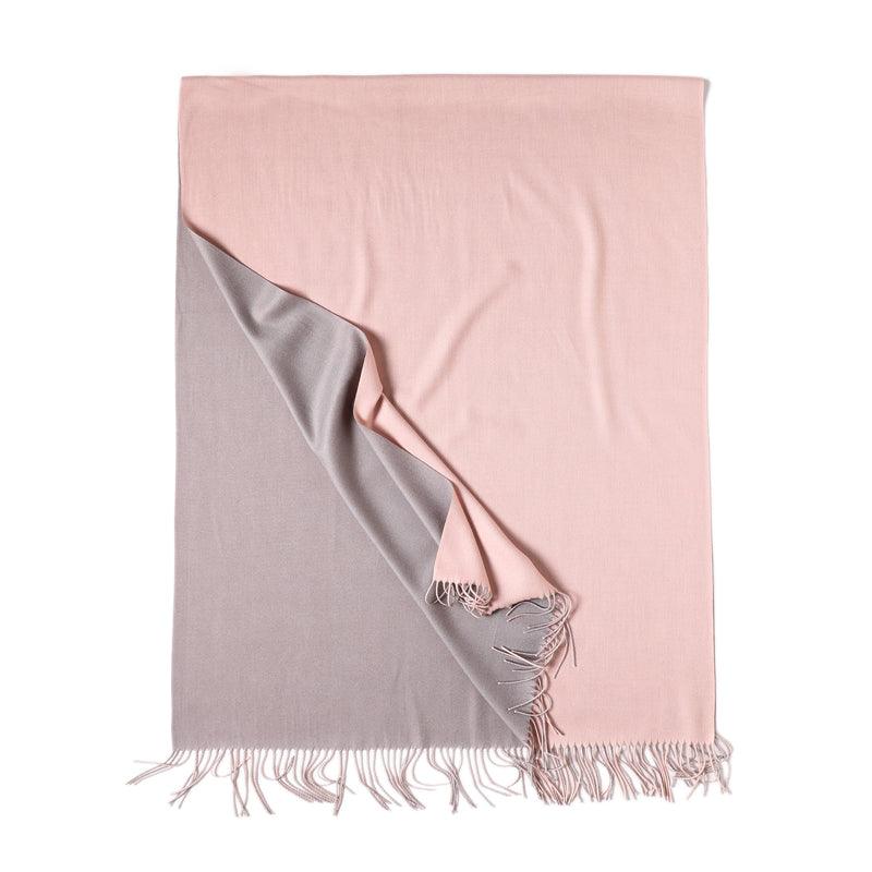 Écharpe d'hiver unie douce en cachemire léger, châle en cachemire, écharpe légère, châle, hijab, châle, écharpe élégante, couverture, bandana à pompons pour femme