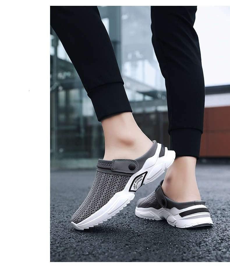Chaussures pour hommes noires de luxe Tongs Plateforme Claquettes Sandales Homme Chaussure Été Tennis Fitness Gym Sabots Jardin Claquettes Sandales Été Intérieur Extérieur Marche Claquettes