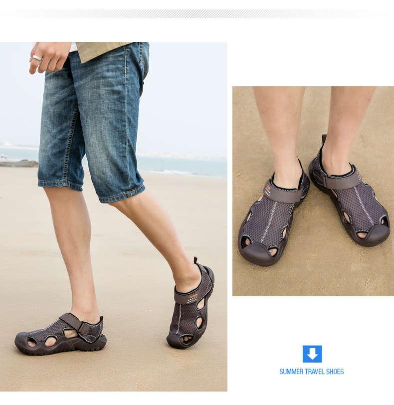 Hommes Tongs Sandales Chaussons d'été Chaussons de plage d'été Sandales Respirantes Chaussures à enfiler Chaussures d'extérieur à enfiler Marche Décontractée Clogs à la Mode pour Hommes