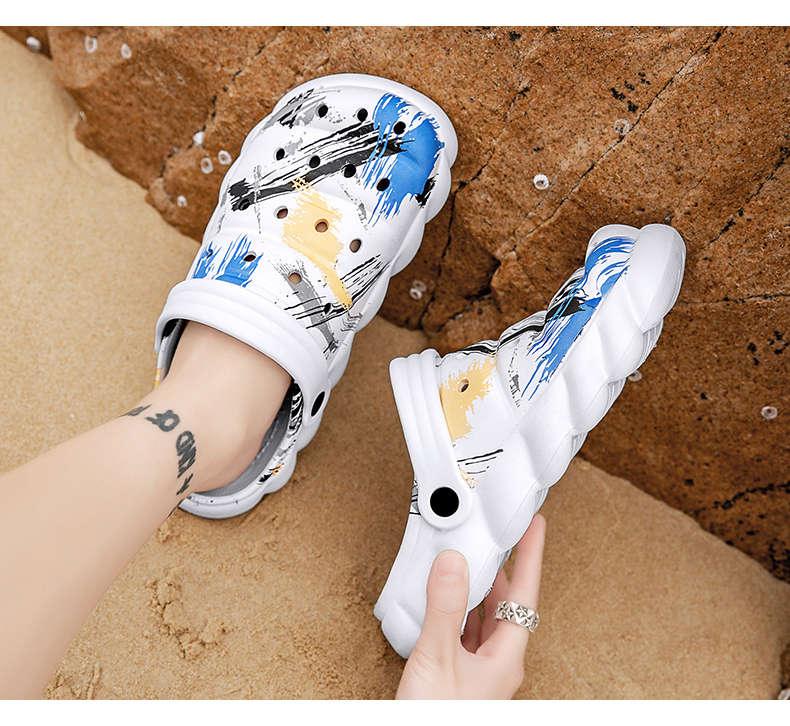 Pantoufles homme été Tongs Sandales Fitness Mode Sabots de jardin Mules classiques Semelle en caoutchouc antidérapante à enfiler Sabots d'été homme