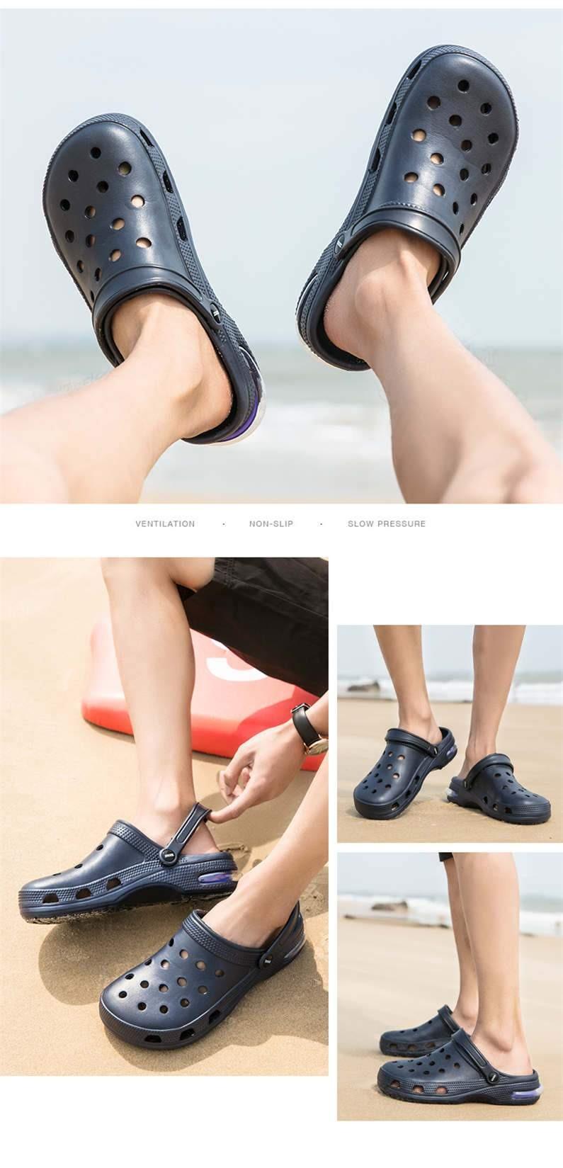 Chaussons Modernes Sandales d'Été Mocassins Tennis Entraînement en Extérieur Sabots de Plage Sabots de Jardin Unisexe Chaussures Sabots d'Été à Enfiler Sandales d'Extérieur pour Hommes