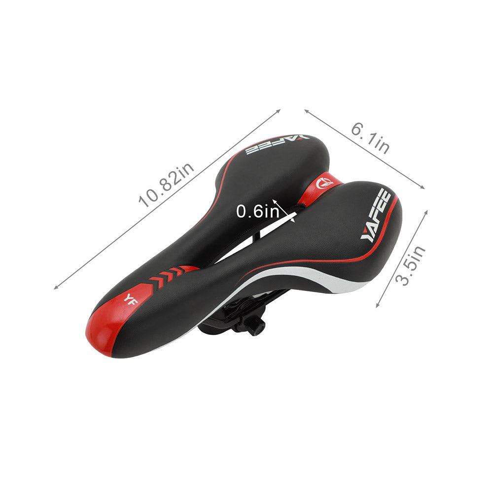 Selle de vélo de sport Souple Absorption des chocs Coussin de vélo creux confortable Éponge de cyclisme sur route La selle de vélo la plus confortable Amortisseur Étanchéité Adapté pour le fitness en extérieur Large selle de vélo rembourrée souple