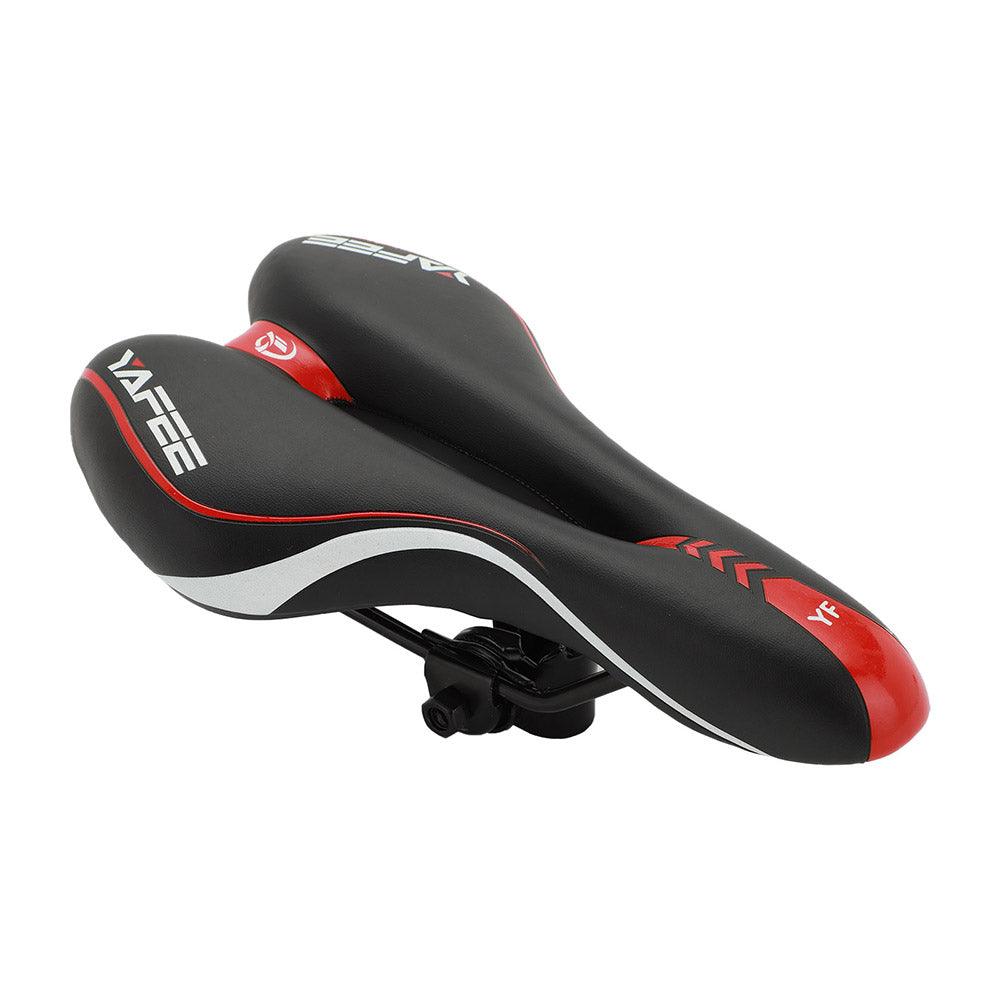 Selle de vélo de sport Souple Absorption des chocs Coussin de vélo creux confortable Éponge de cyclisme sur route La selle de vélo la plus confortable Amortisseur Étanchéité Adapté pour le fitness en extérieur Large selle de vélo rembourrée souple
