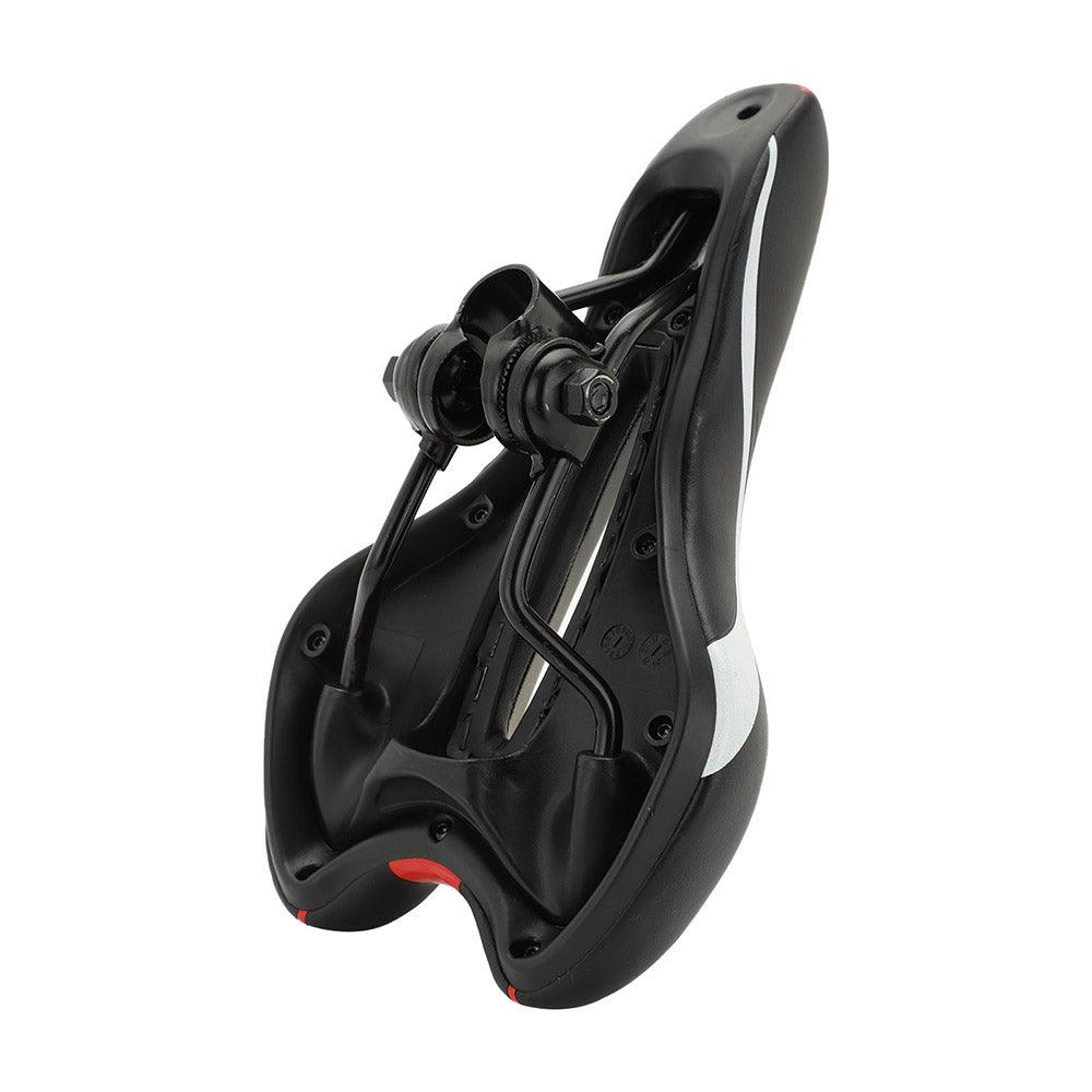 Selle de vélo de sport Souple Absorption des chocs Coussin de vélo creux confortable Éponge de cyclisme sur route La selle de vélo la plus confortable Amortisseur Étanchéité Adapté pour le fitness en extérieur Large selle de vélo rembourrée souple