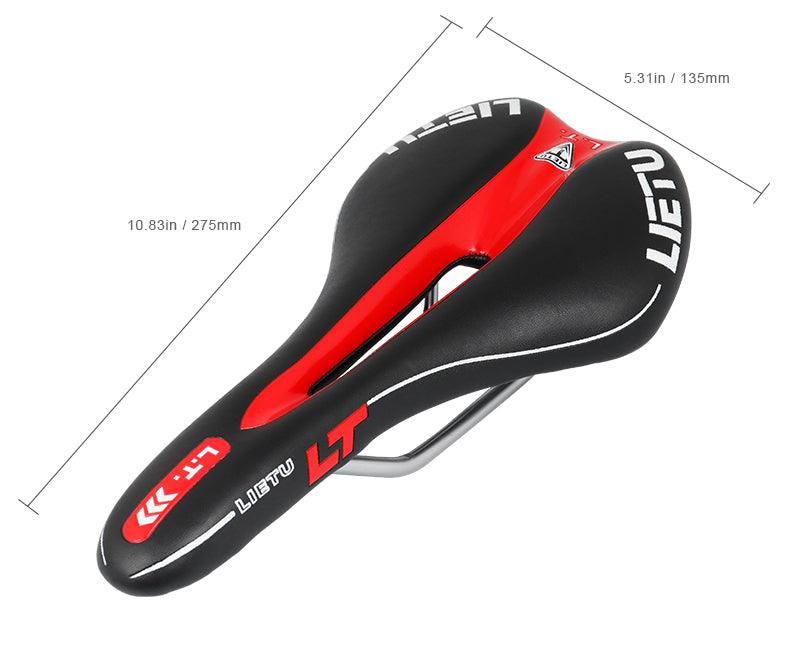 Nouvelle selle de vélo ergonomique, siège perforé pour vélo de route, rembourrage en mousse, texture cuir PU, rails en acier, accessoires de vélo, selle de VTT confortable, sièges de vélo en mousse à mémoire de forme pour hommes