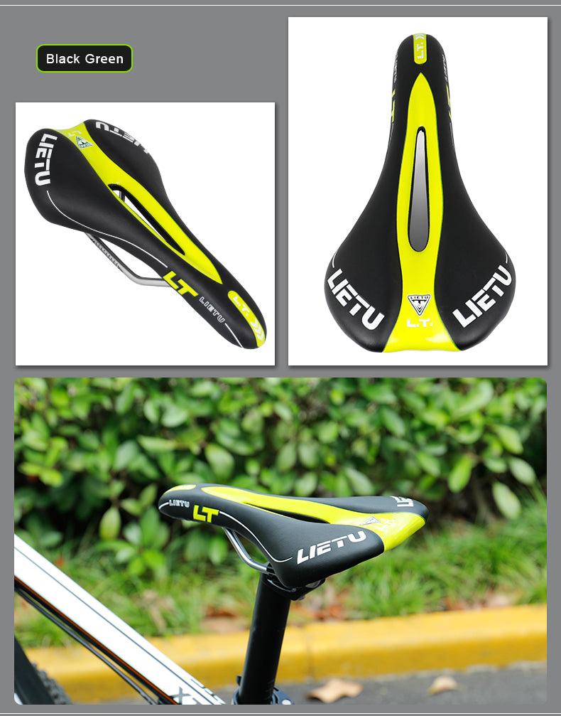 Nouvelle selle de vélo ergonomique, siège perforé pour vélo de route, rembourrage en mousse, texture cuir PU, rails en acier, accessoires de vélo, selle de VTT confortable, sièges de vélo en mousse à mémoire de forme pour hommes