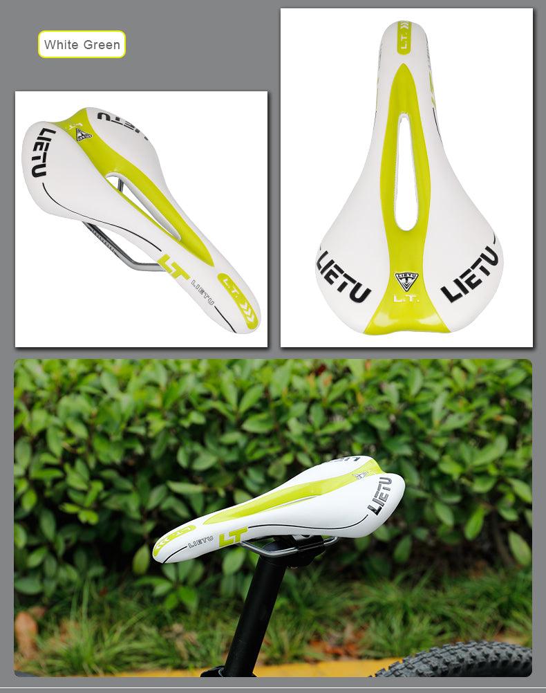 Nouvelle selle de vélo ergonomique, siège perforé pour vélo de route, rembourrage en mousse, texture cuir PU, rails en acier, accessoires de vélo, selle de VTT confortable, sièges de vélo en mousse à mémoire de forme pour hommes