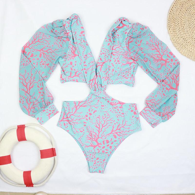 Maillot de bain de surf pour femme Bikini manches longues Maillot de bain imprimé tigre Push Up Maillot de bain d'été deux pièces Rash Guard de surf Bikini manches longues Ensemble maillot de bain