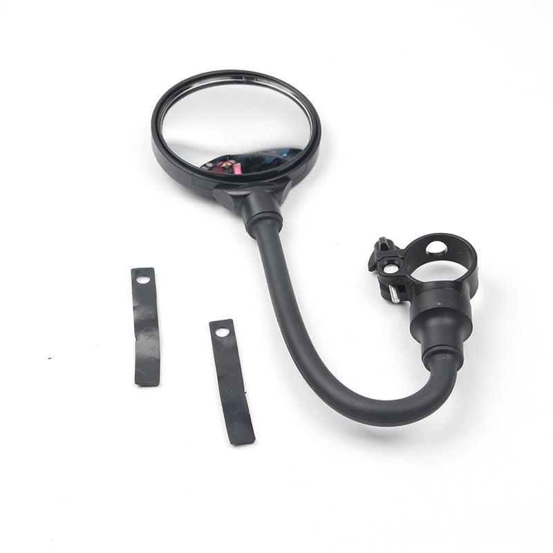Rétroviseurs ronds longs pour guidon de vélo, pour VTT, vélo de route, moto, tuyau flexible, rétroviseur réglable, rétroviseurs de vélo avec grand angle, miroir convexe en acrylique, miroir de vélo de sécurité rotatif