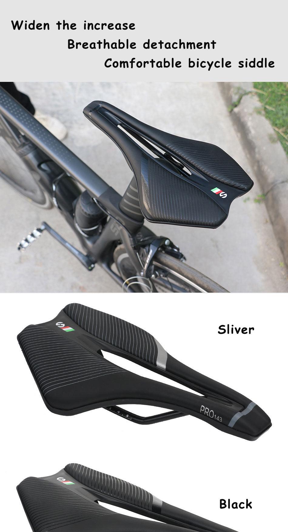 Selle de vélo souple et épaisse pour VTT et vélo de route, large coussin de siège de vélo, selle de vélo en carbone, conception ergonomique, confort optimal, selle de vélo avec mousse respirante, coussin de vélo souple pour femmes et hommes