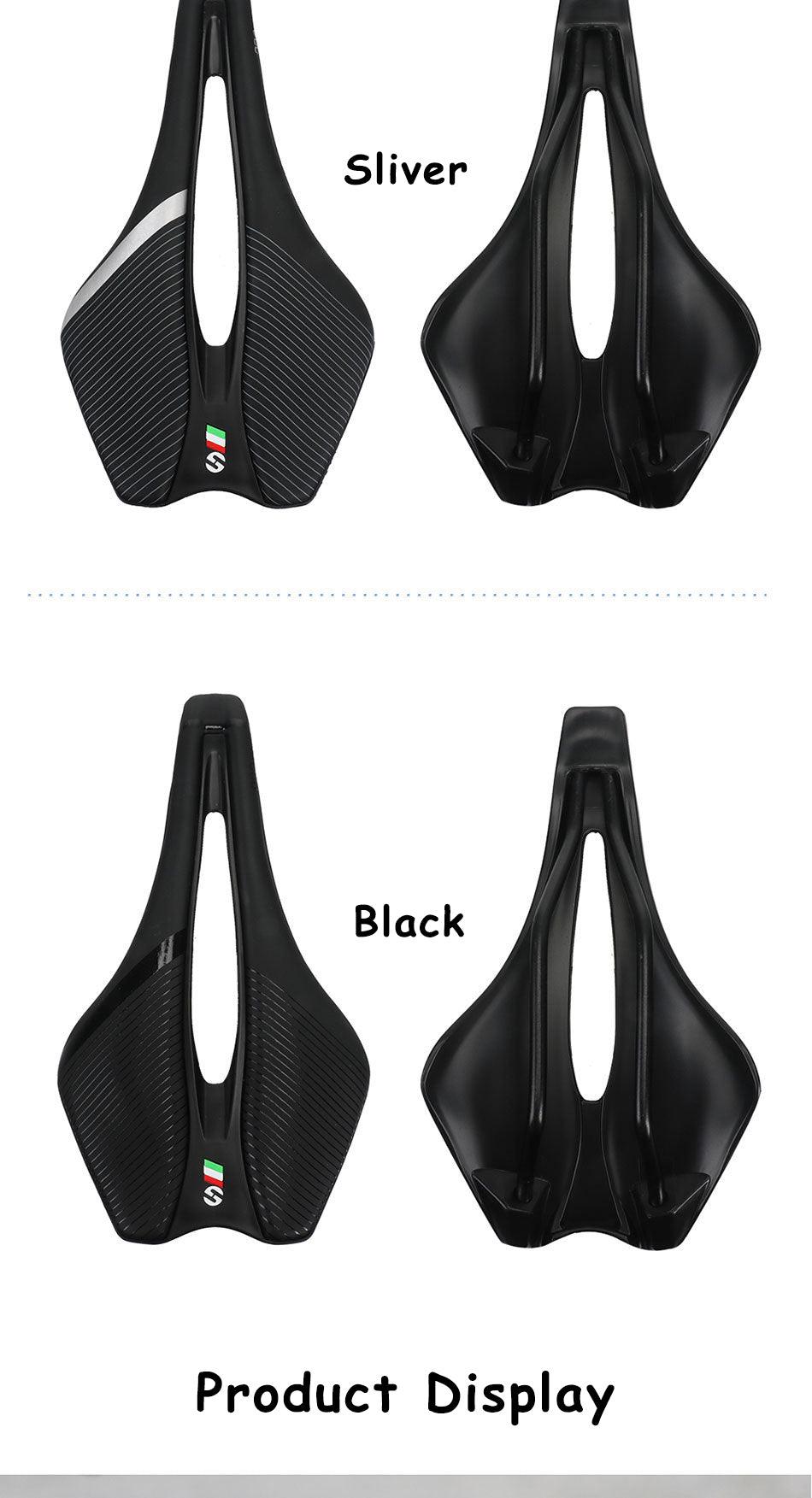 Selle de vélo souple et épaisse pour VTT et vélo de route, large coussin de siège de vélo, selle de vélo en carbone, conception ergonomique, confort optimal, selle de vélo avec mousse respirante, coussin de vélo souple pour femmes et hommes