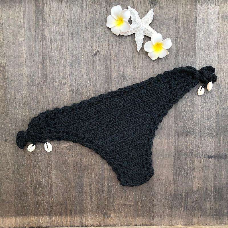 Bikinis au crochet vintage faits à la main Maillots de bain en coton tricotés Maillot de bain deux pièces pour femmes Maillots de bain hauts et bas Bandage de bikini Maillot de bain moderne pour femmes Vêtements de plage pour l'été