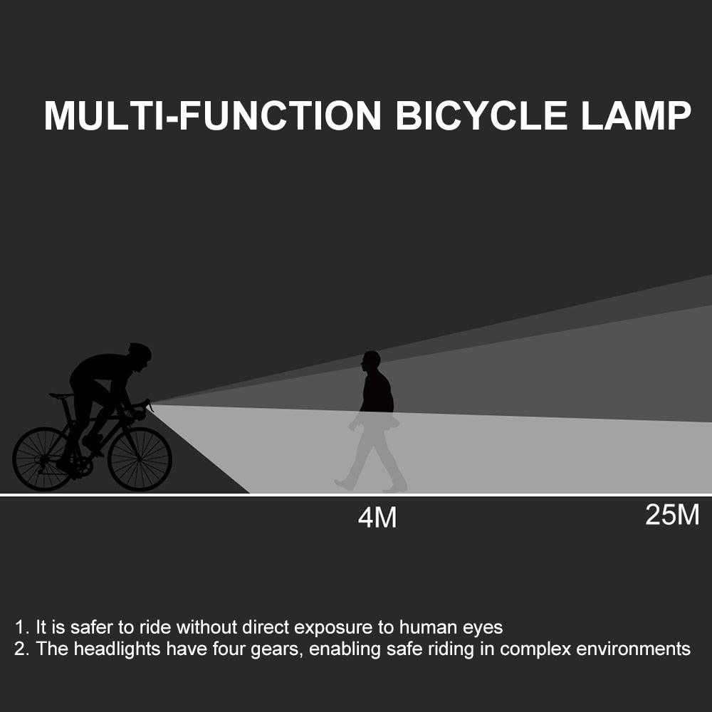 2 lampes LED de vélo, avant et arrière, rechargeables par USB, phares de vélo, feux arrière de cyclisme, éclairage super lumineux avant et arrière de vélo, rechargeables par USB, durables, étanches, pour VTT, casque, route, conduite de nuit, pour vélo