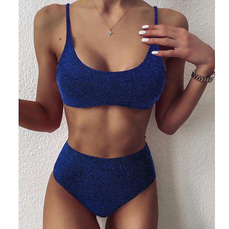 Maillot de bain femme, string, haut de bikini triangle, imprimé push-up, ensembles de bikini deux pièces, fendu, bouton, vêtements de plage, maillot de bain taille haute, échancré.