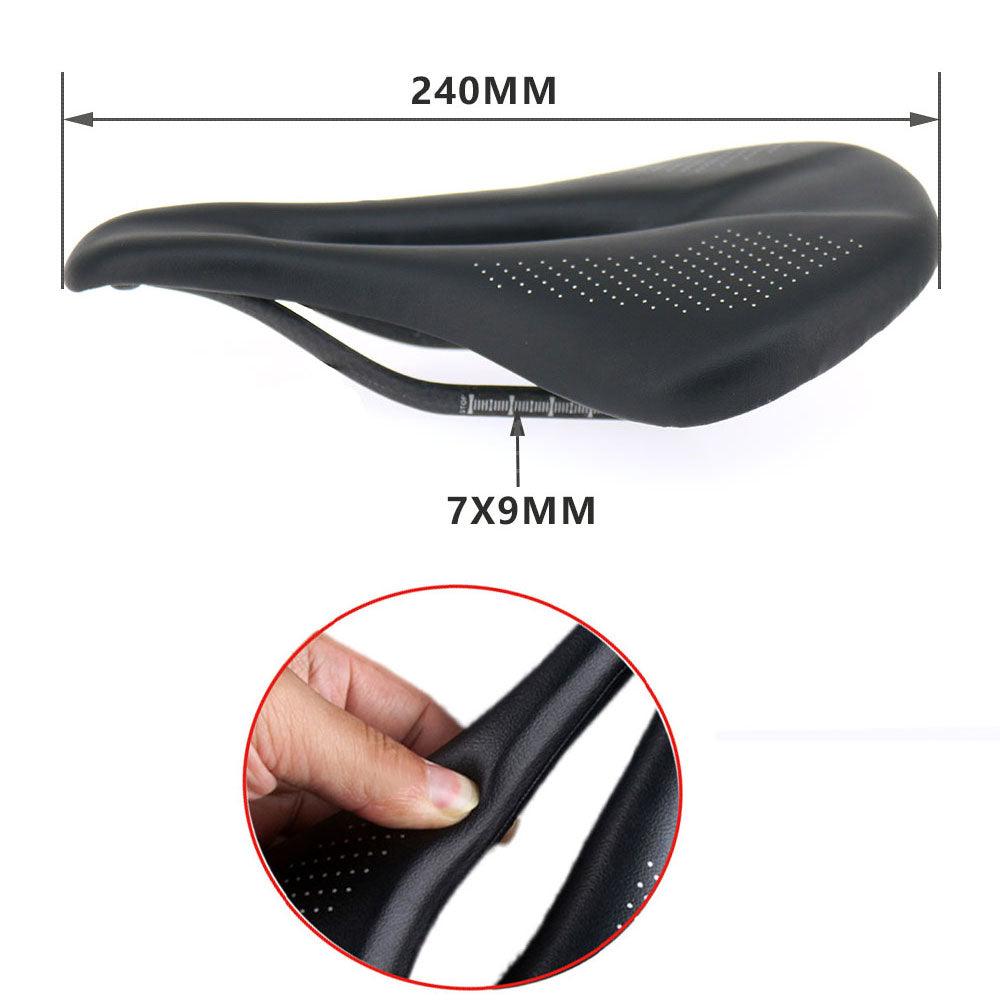 Selle de Vélo de Route Entièrement en Carbone Super Légère Cuir Carbone Siège de Vélo Optimisé Pour Hommes Support d'Os Ischiatique Flexible et Confortable Absorption des Chocs Selle de Vélo de Route