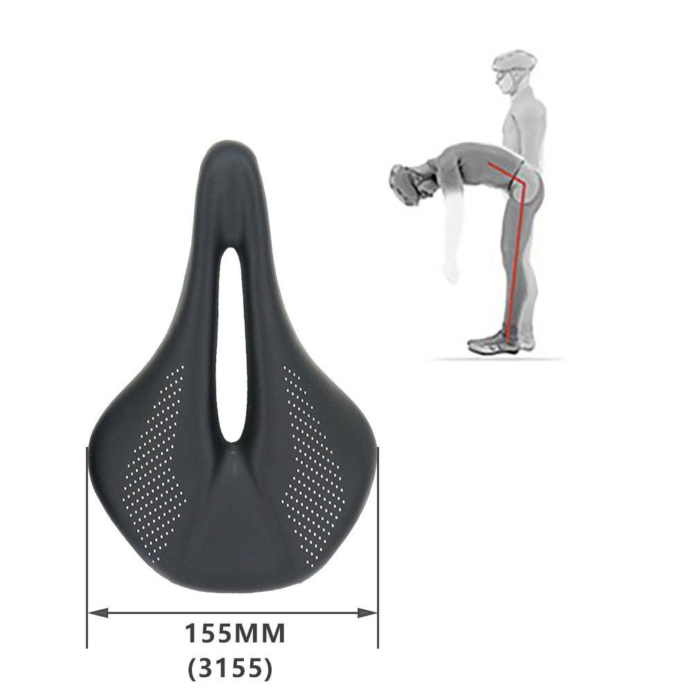 Selle de Vélo de Route Entièrement en Carbone Super Légère Cuir Carbone Siège de Vélo Optimisé Pour Hommes Support d'Os Ischiatique Flexible et Confortable Absorption des Chocs Selle de Vélo de Route