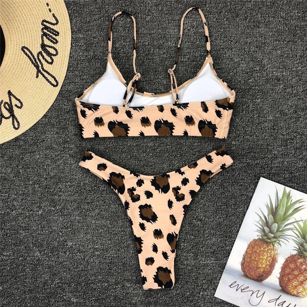 Maillot de bain jaune vert fluo femme Push Up rembourré Micro Bikini été maillot de bain plage maillot de bain femme col rond découpe avant lacets dos coupe haute une pièce maillot de bain