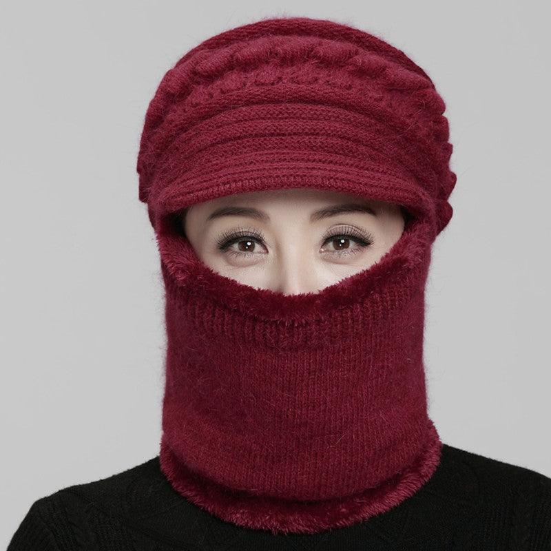 Nouveau bonnet cagoule d'hiver - Bonnet mère femme chaud épais - Bonnets de cyclisme d'extérieur rayés Gorgas - Ensemble bonnet écharpe masque - Bonnet de sport d'extérieur chaud pour homme - Bonnets tricotés - Bandana de randonnée - Cache-cou enfant