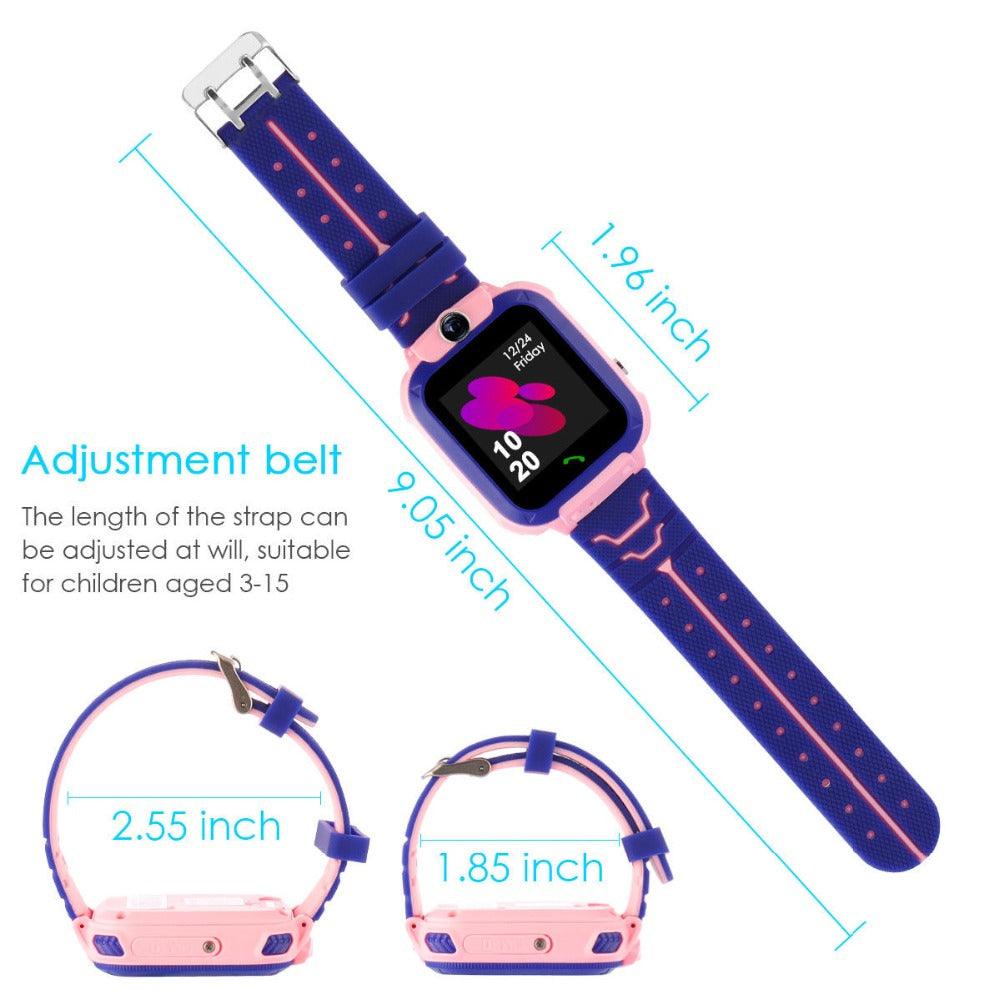 Montre connectée pour enfants, montre-téléphone pour garçons et filles avec carte SIM, photo, étanche, traqueur, écran tactile HD, jeux, réveil, appareil photo, montre-bracelet numérique, cadeaux de Noël et d'anniversaire