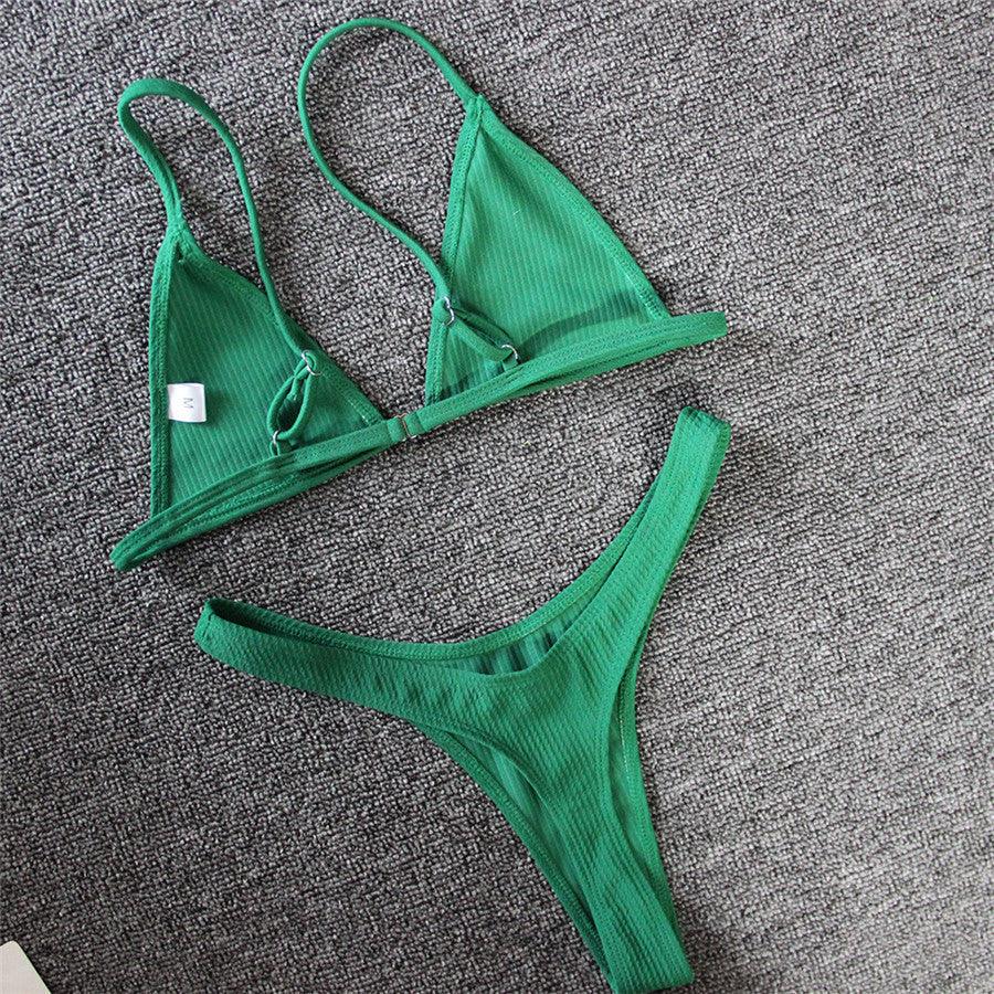 Ensemble de bikini - Maillot de bain petite coupe, style échancré, de plage, noir et blanc, micro-maillot de bain string, micro-bikinis string pour femmes, maillots de bain rembourrés échancrés
