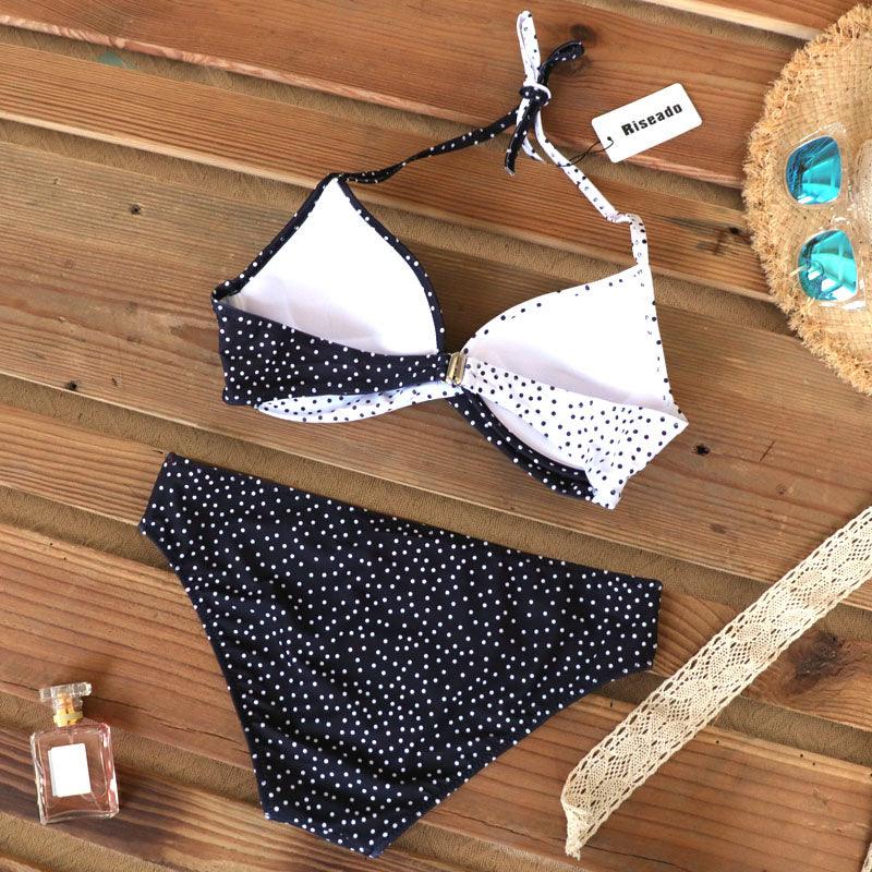 Maillot de Bain Femme Push Up Bikinis Maillots de Bain Femme Push Up Dos Nu Bandage Bikini Imprimé Floral Bas de Maillot de Bain Deux Pièces Maillots de Bain Femme Dos Nu Imprimé Feuilles Vêtements de Plage Grande Taille