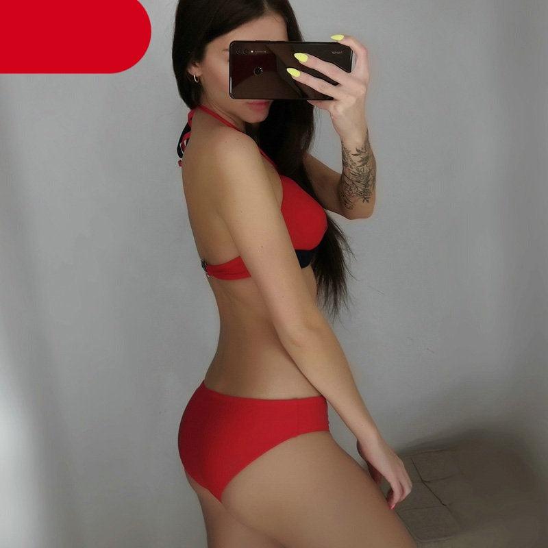 Maillot de Bain Femme Push Up Bikinis Maillots de Bain Femme Push Up Dos Nu Bandage Bikini Imprimé Floral Bas de Maillot de Bain Deux Pièces Maillots de Bain Femme Dos Nu Imprimé Feuilles Vêtements de Plage Grande Taille