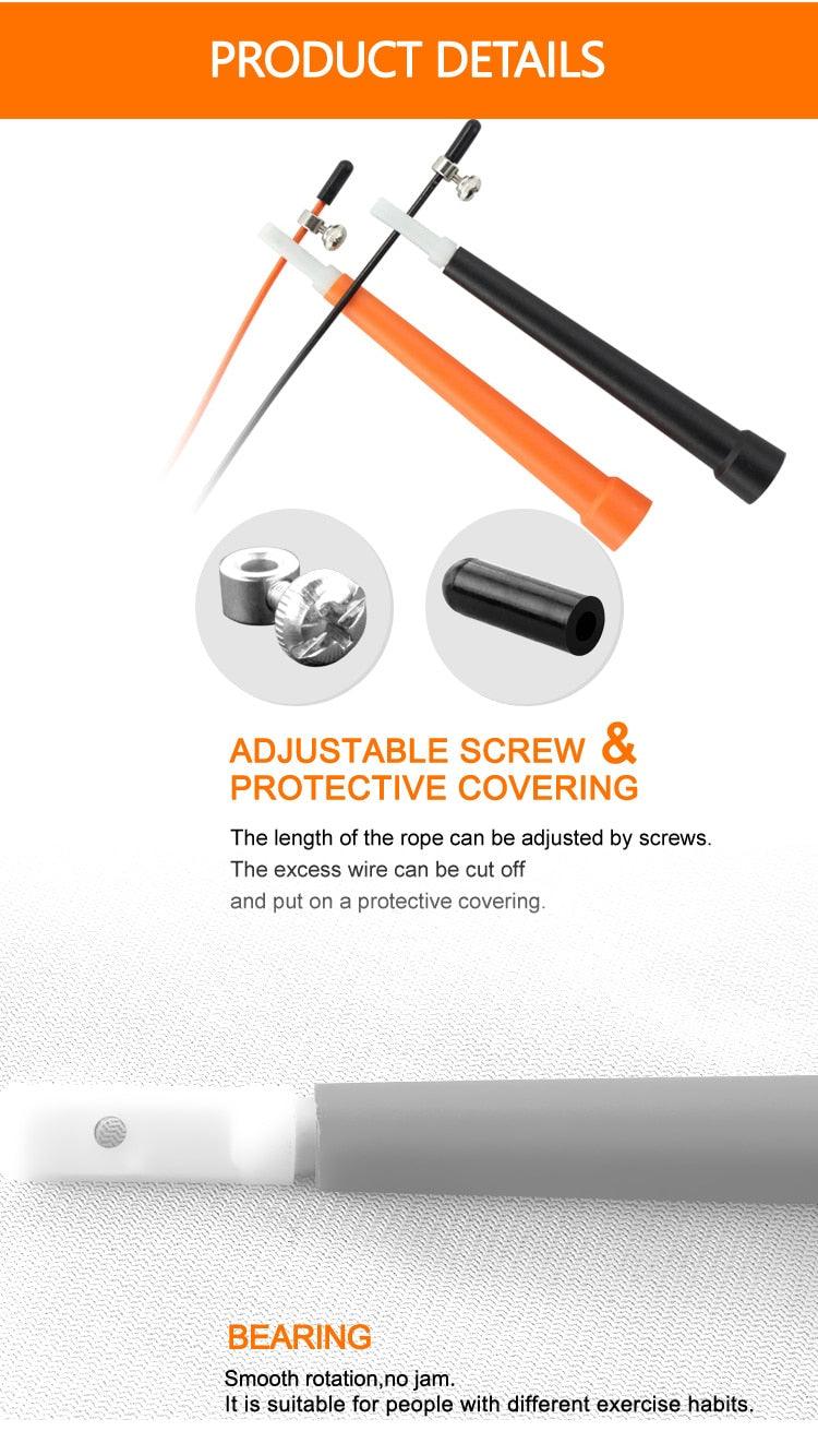 Corde à Sauter Sportive Rapide Professionnelle Longueur Ajustable Design Ergonomique Cordes à Sauter Pour Entraînement de Vitesse Idéales Pour la Boxe Fitness Entraînement de Saut