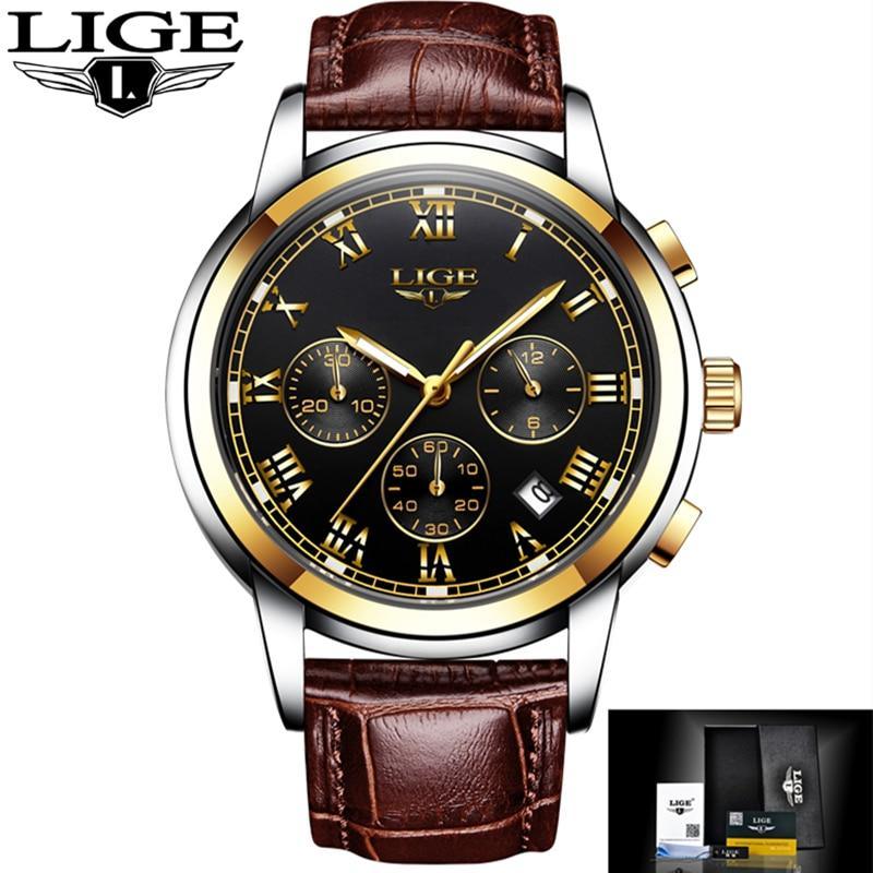 Montre Élégante pour Homme avec Chronomètres et Bracelets en Cuir Style Affaires Cadeau Parfait Excellent Look