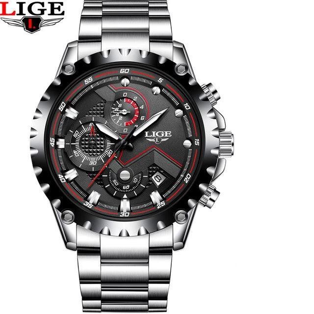 Montre pour homme avec chronomètres, affichage de la date et aiguilles fluorescentes, design unique, excellent cadeau