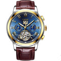 Montre Homme Étanche Avec Chronomètres Date Grands Chiffres Romains Et Spirale Décorative