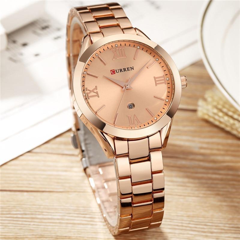 Montre-bracelet de luxe classique et élégante, étanche, pour femme, avec grands chiffres et affichage de la date – un excellent cadeau