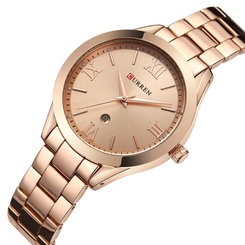 Montre-bracelet de luxe classique et élégante, étanche, pour femme, avec grands chiffres et affichage de la date – un excellent cadeau