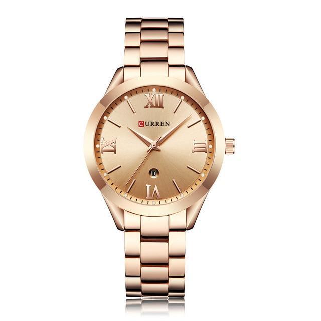 Montre-bracelet de luxe classique et élégante, étanche, pour femme, avec grands chiffres et affichage de la date – un excellent cadeau