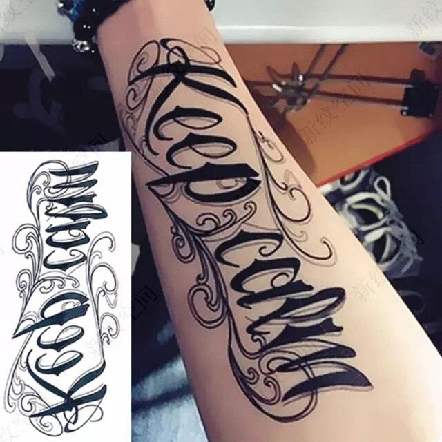 Tatouages temporaires élégants imperméables Grand autocollant tribal noir Grand maquillage corporel faux tatouage pour hommes et femmes