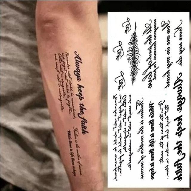 Tatouages temporaires élégants imperméables Grand autocollant tribal noir Grand maquillage corporel faux tatouage pour hommes et femmes