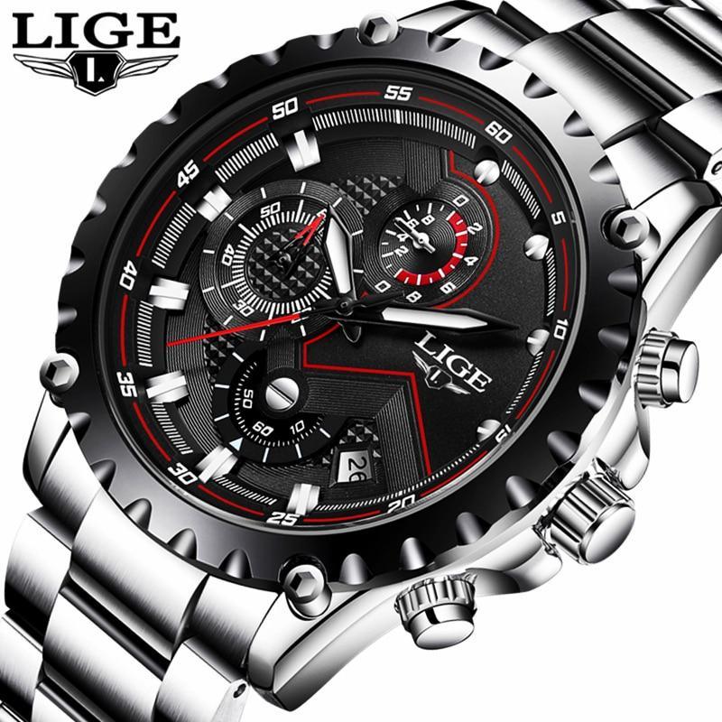 Montre pour homme avec chronomètres, affichage de la date et aiguilles fluorescentes, design unique, excellent cadeau