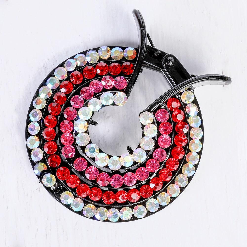 Nouveau porte-queue de cheval nid d'oiseau en cristal, pince à cheveux en forme de crabe, strass pour femmes, filles, accessoires barrettes, couvre-chef, magnifiques accessoires pour cheveux pour femmes