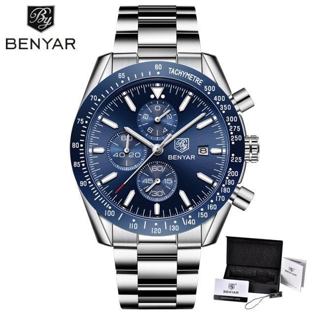 Montres décontractées pour hommes Chronographe Montres de sport modernes analogiques à quartz étanches Bracelets en caoutchouc Montres-bracelets professionnelles pour hommes