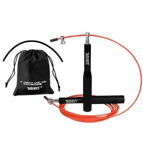 Corde à sauter professionnelle 3 en 1, corde à sauter rapide pour le fitness, entraînement sans enchevêtrement, corde à sauter réglable, cordes à sauter d'extérieur avec sac de transport, câble de rechange
