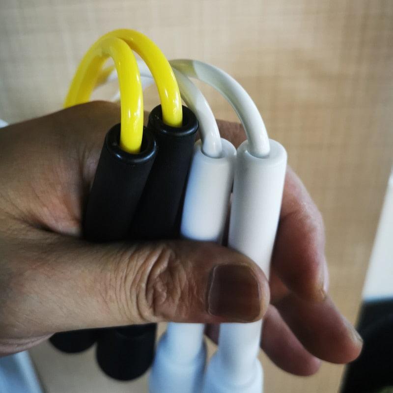 Corde à sauter professionnelle en PVC pour hommes, avec poignées en plastique, pour tous les niveaux. Corde à sauter segmentée pour le sport, le fitness en extérieur, la salle de sport, pour hommes et femmes.
