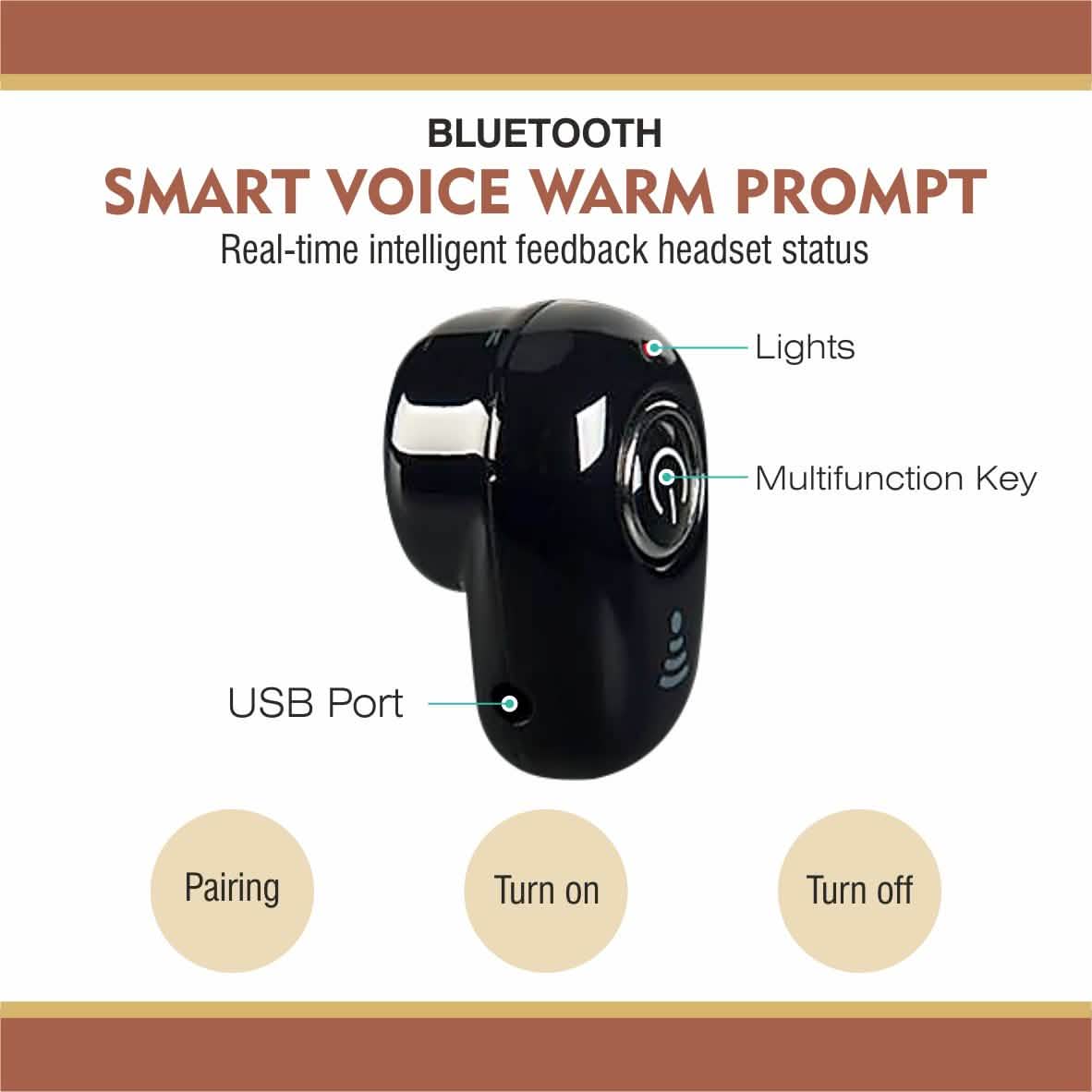 Mini écouteur intra-auriculaire Bluetooth 10.0 sans fil invisible professionnel