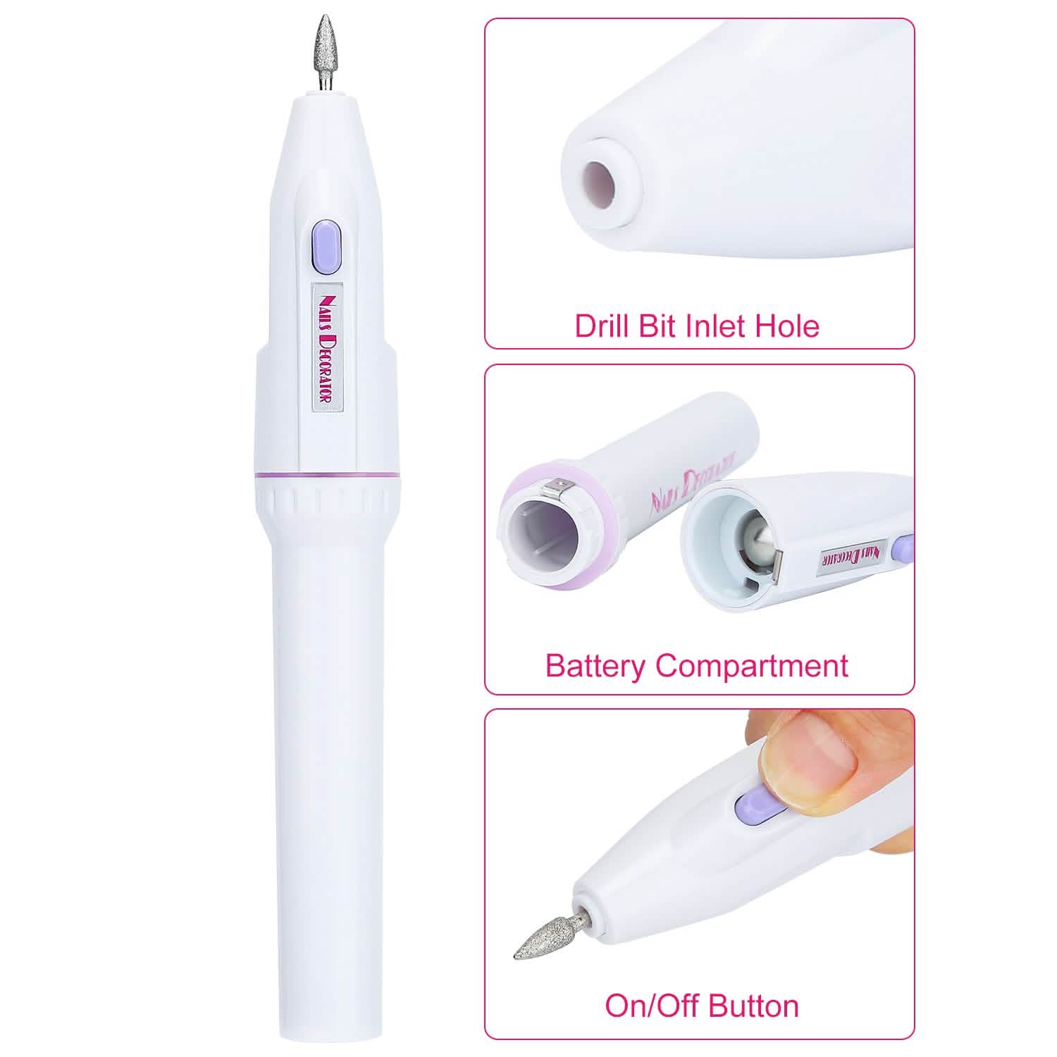 Lime à ongles électrique professionnelle pour manucure pédicure