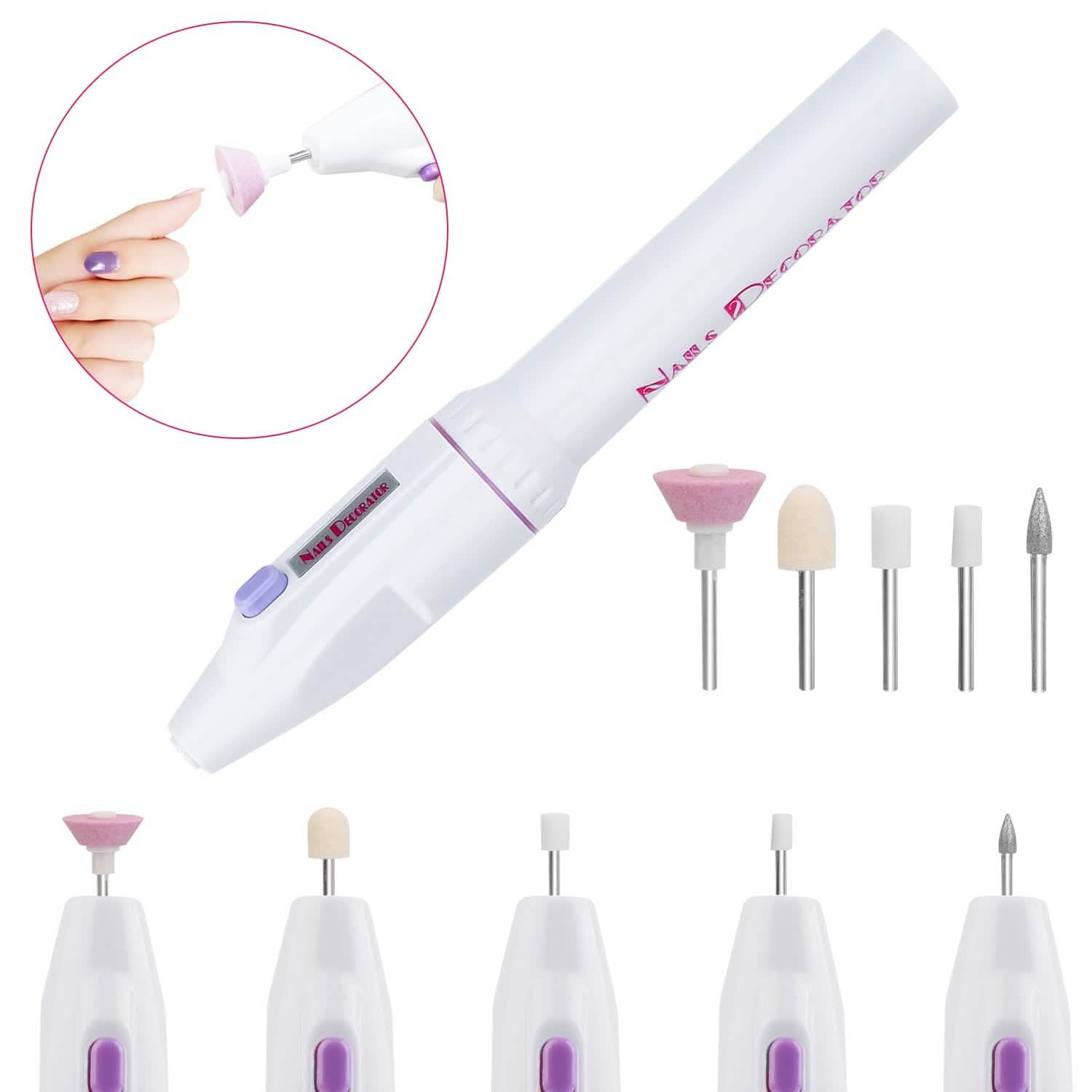 Lime à ongles électrique professionnelle pour manucure pédicure