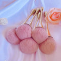 Pinceau professionnel en poudre or rose pour fond de teint – Pinceau professionnel duveteux pour poudre libre