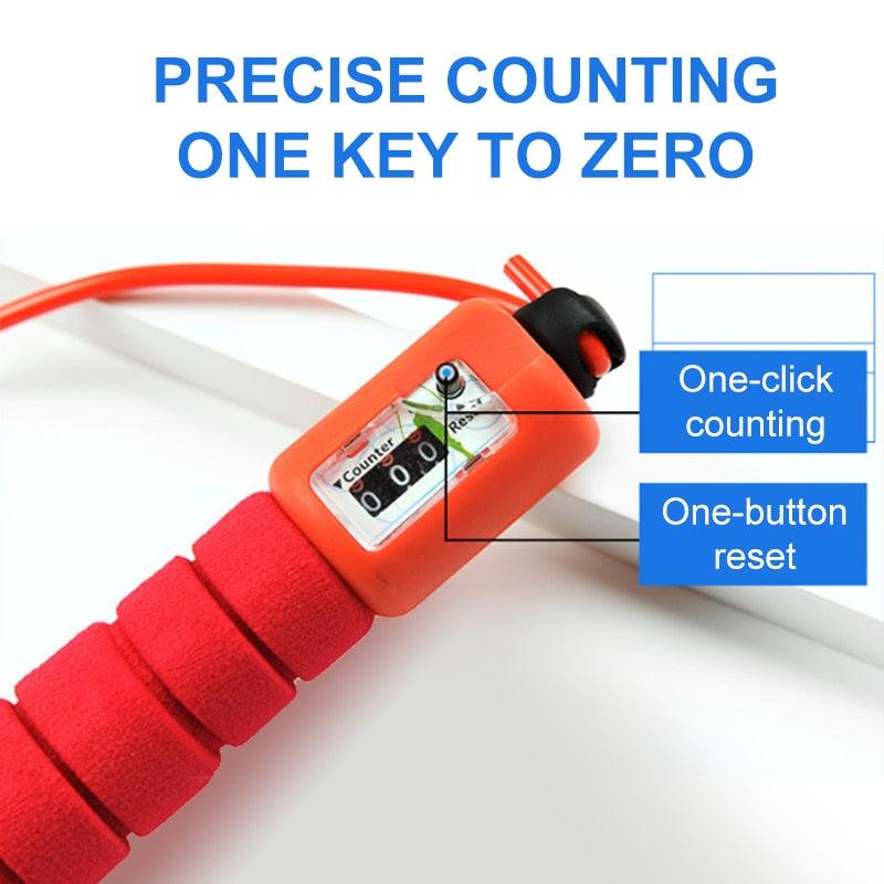 Corde à sauter professionnelle en éponge avec compteur électronique réglable, rapide, pour le comptage de sauts, la corde à sauter en éponge, le compteur électronique réglable, les équipements d'entraînement avec fil de corde à sauter rapide.