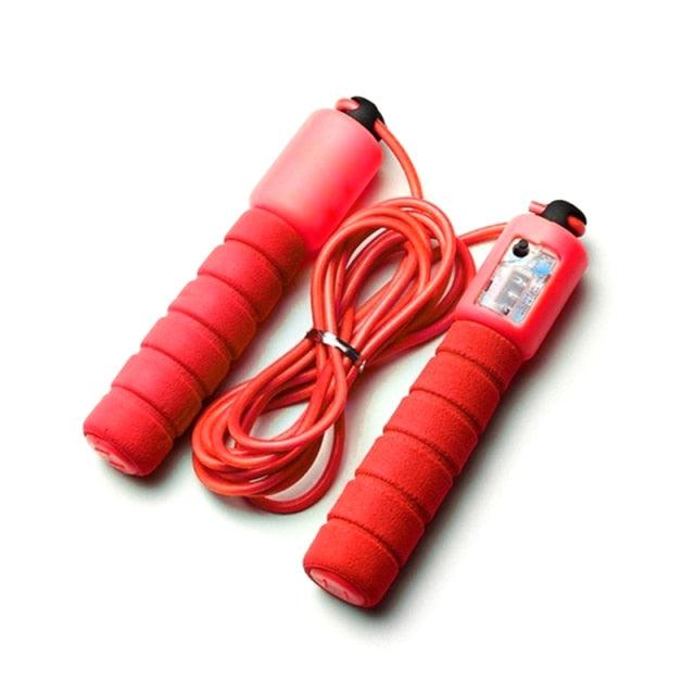Corde à sauter professionnelle en éponge avec compteur électronique réglable, rapide, pour le comptage de sauts, la corde à sauter en éponge, le compteur électronique réglable, les équipements d'entraînement avec fil de corde à sauter rapide.