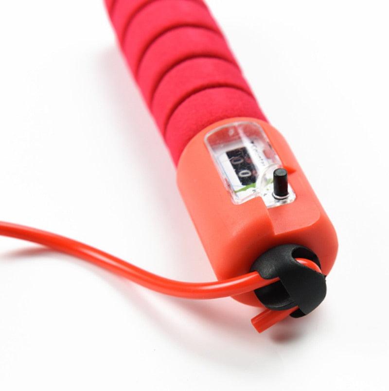 Corde à sauter professionnelle en éponge avec compteur électronique réglable, rapide, pour le comptage de sauts, la corde à sauter en éponge, le compteur électronique réglable, les équipements d'entraînement avec fil de corde à sauter rapide.